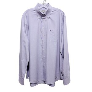 Burberry London Check Plaid Button Down Lavender / Light Blue-Purple Size XXL